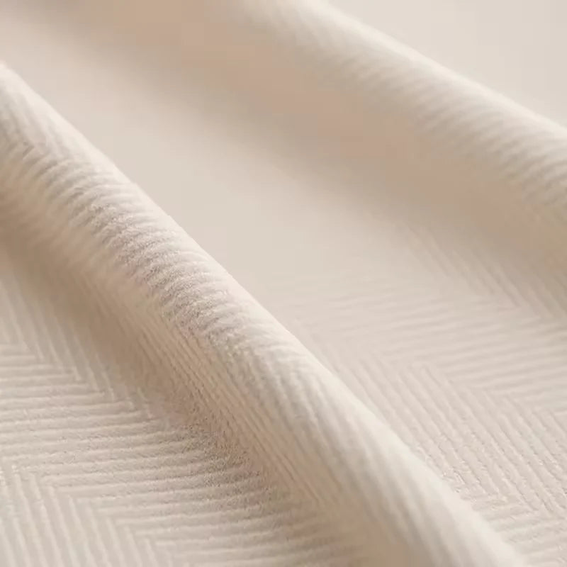 Rideau velours beige occultant naturel