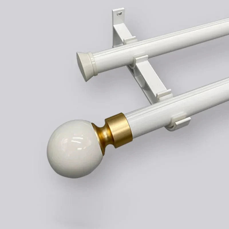 Double tringle à rideau blanche