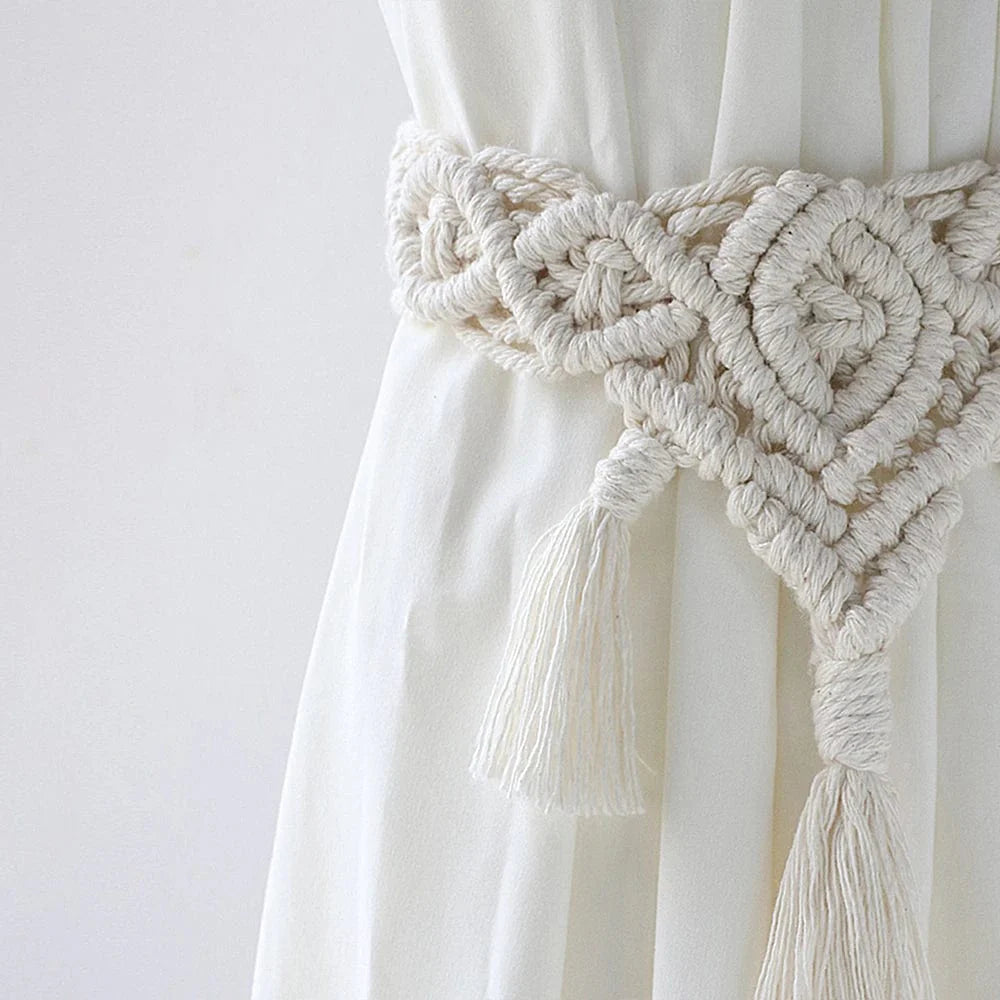 Embrasse rideau style bohème à fils