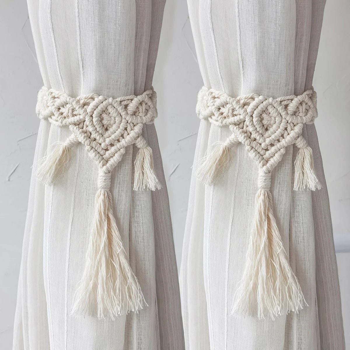 Embrasse rideau style bohème à fils