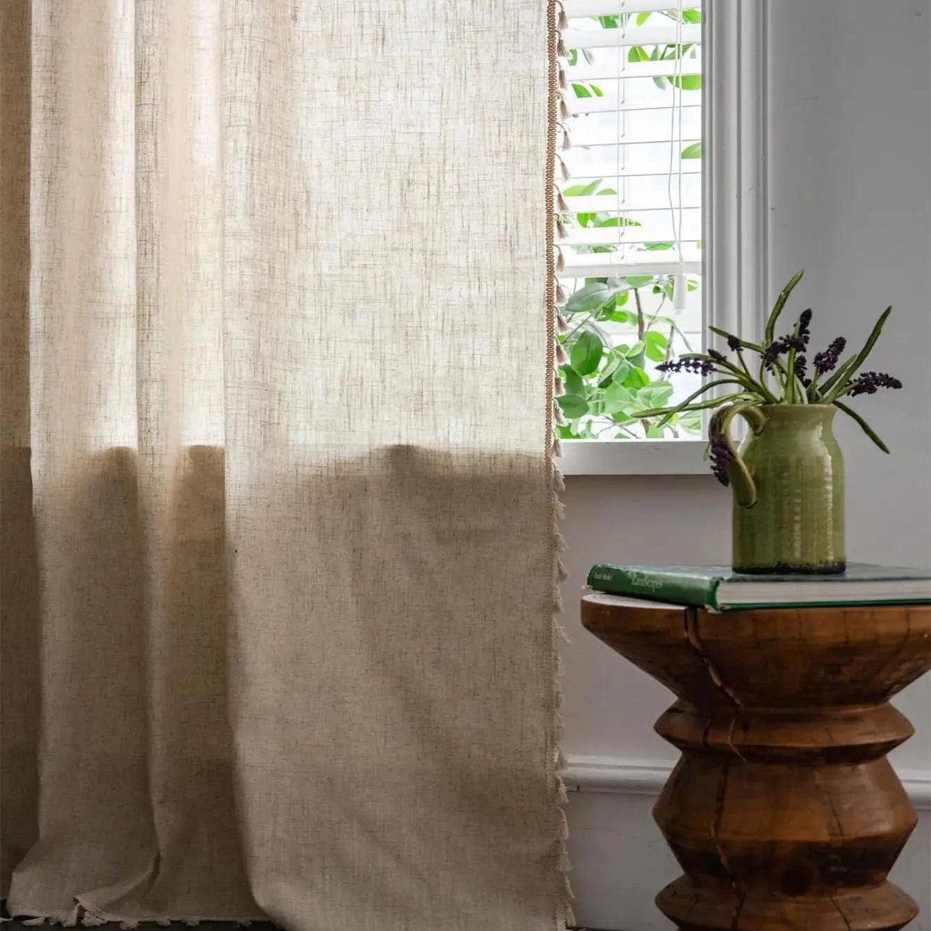 Rideau bohème artisanal
