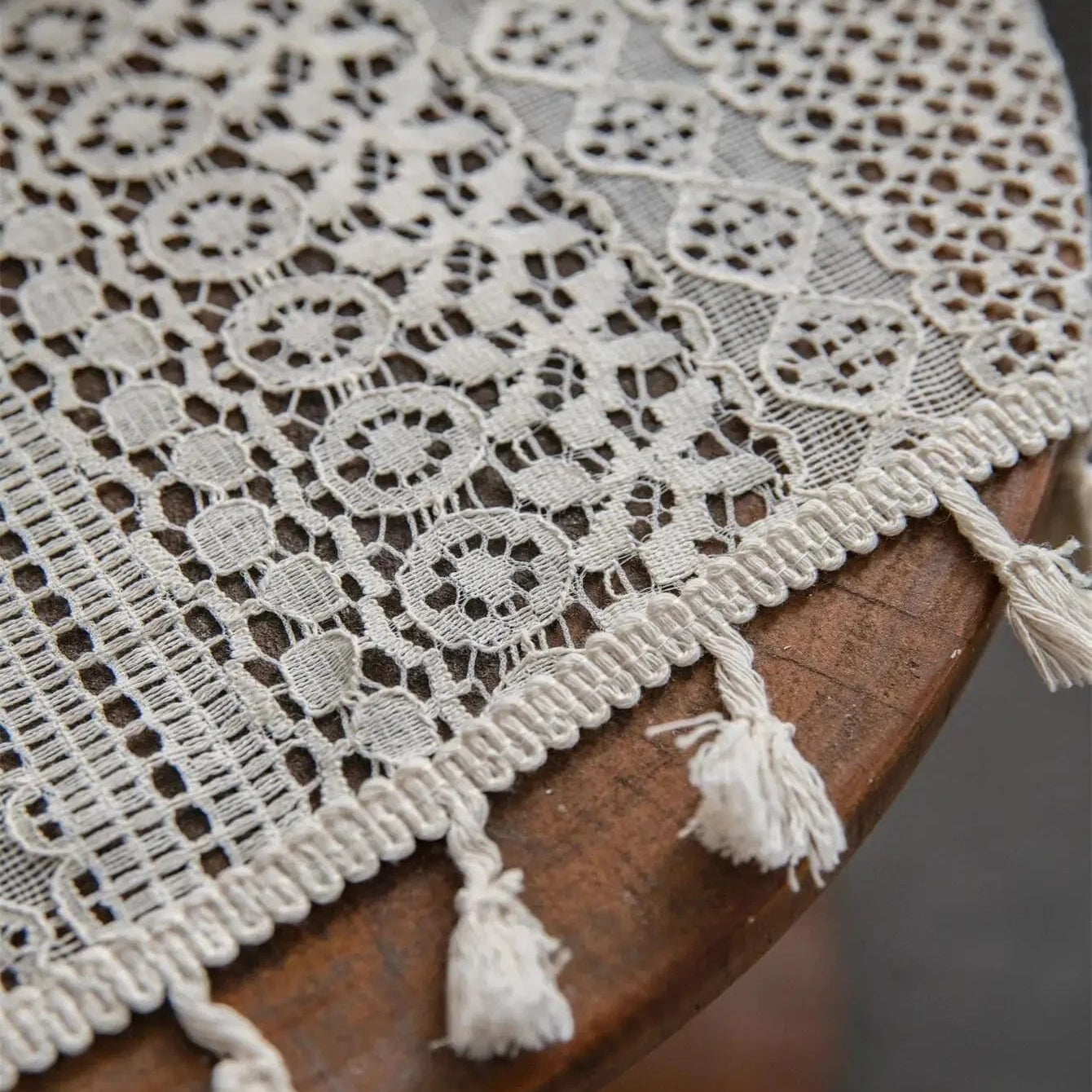 Rideau bohème blanc classique