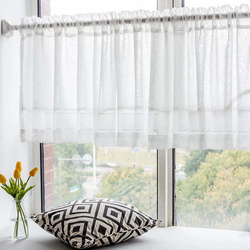 Rideau brise vue blanc élégant