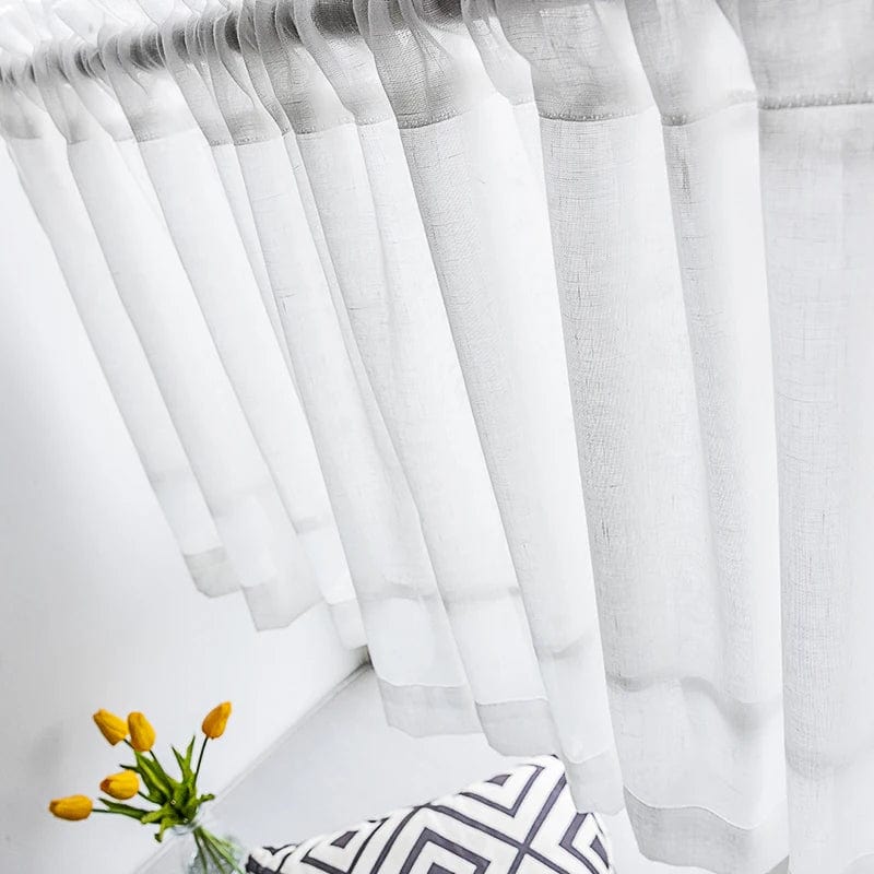 Rideau brise vue blanc élégant