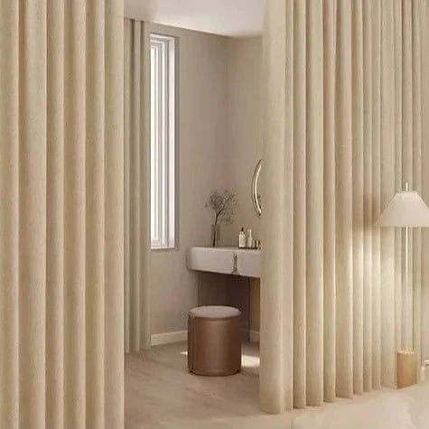 Rideau chambre beige en lin