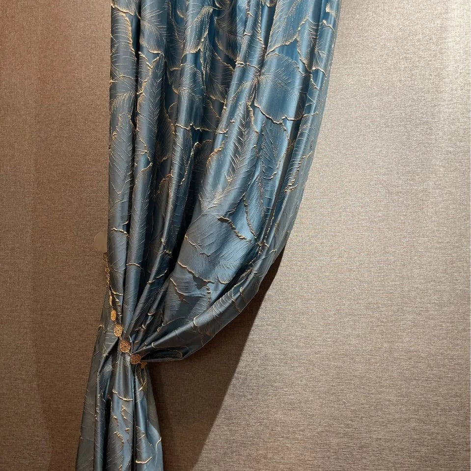 Rideau chambre bleu signature luxueuse