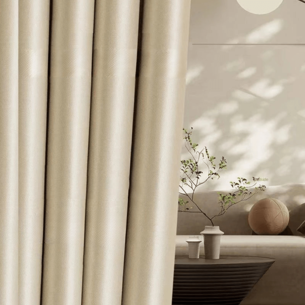 Rideau chambre crème douce nuit
