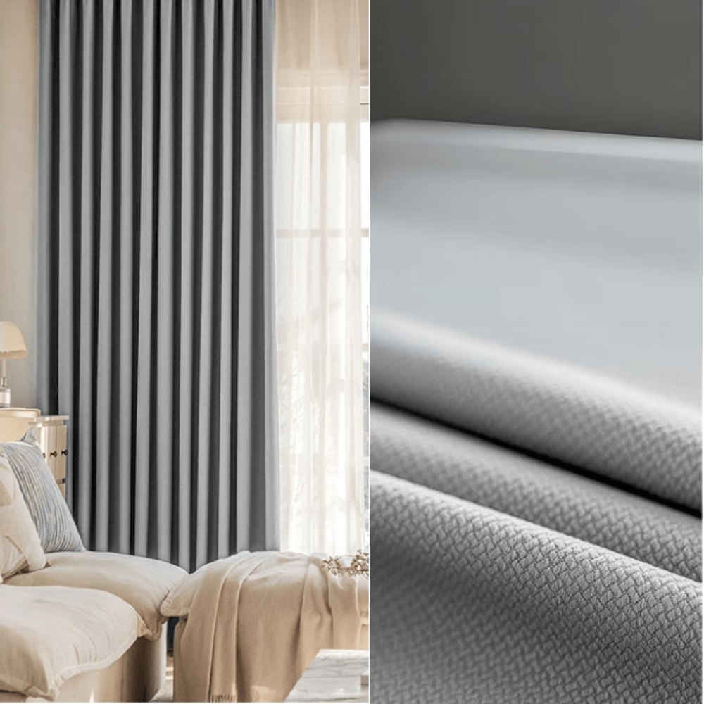 Rideau chambre gris luxe serein