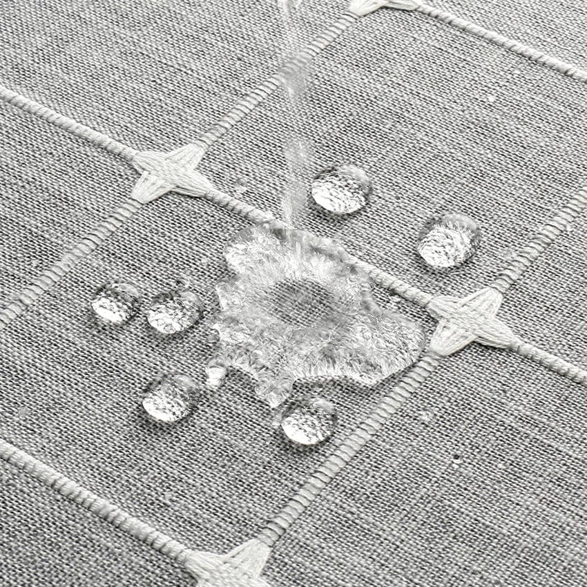 Rideau de douche à quadrillage gris chic