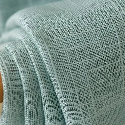 Rideau lin bleu ciel