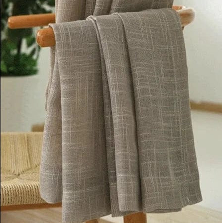 Rideau lin gris épuré