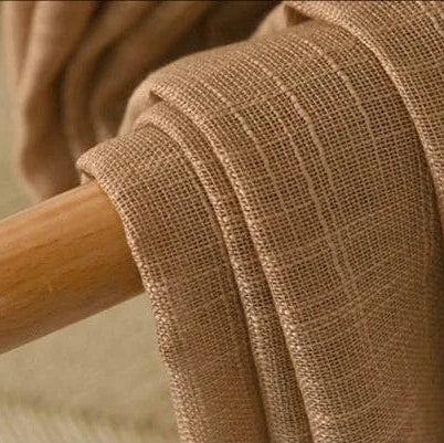 Rideau lin marron épuré