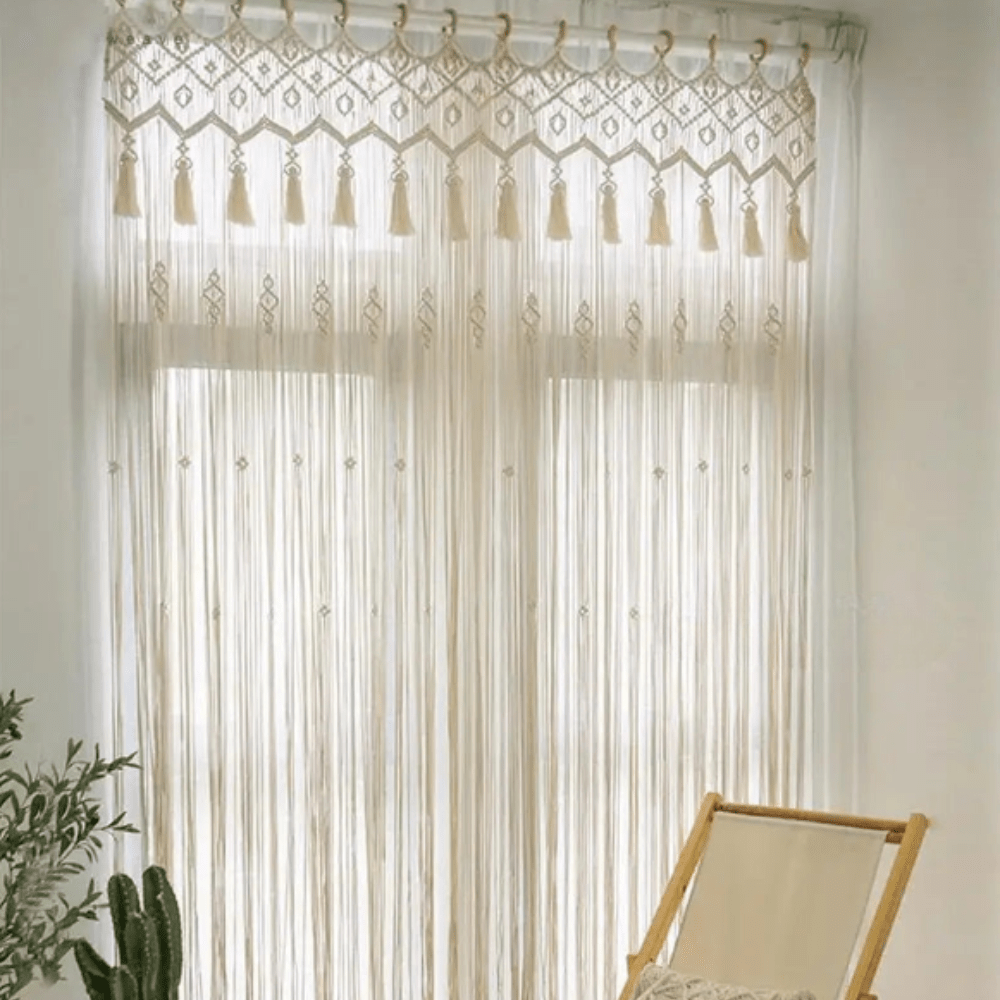 Rideau macramé 95cm par 200cm