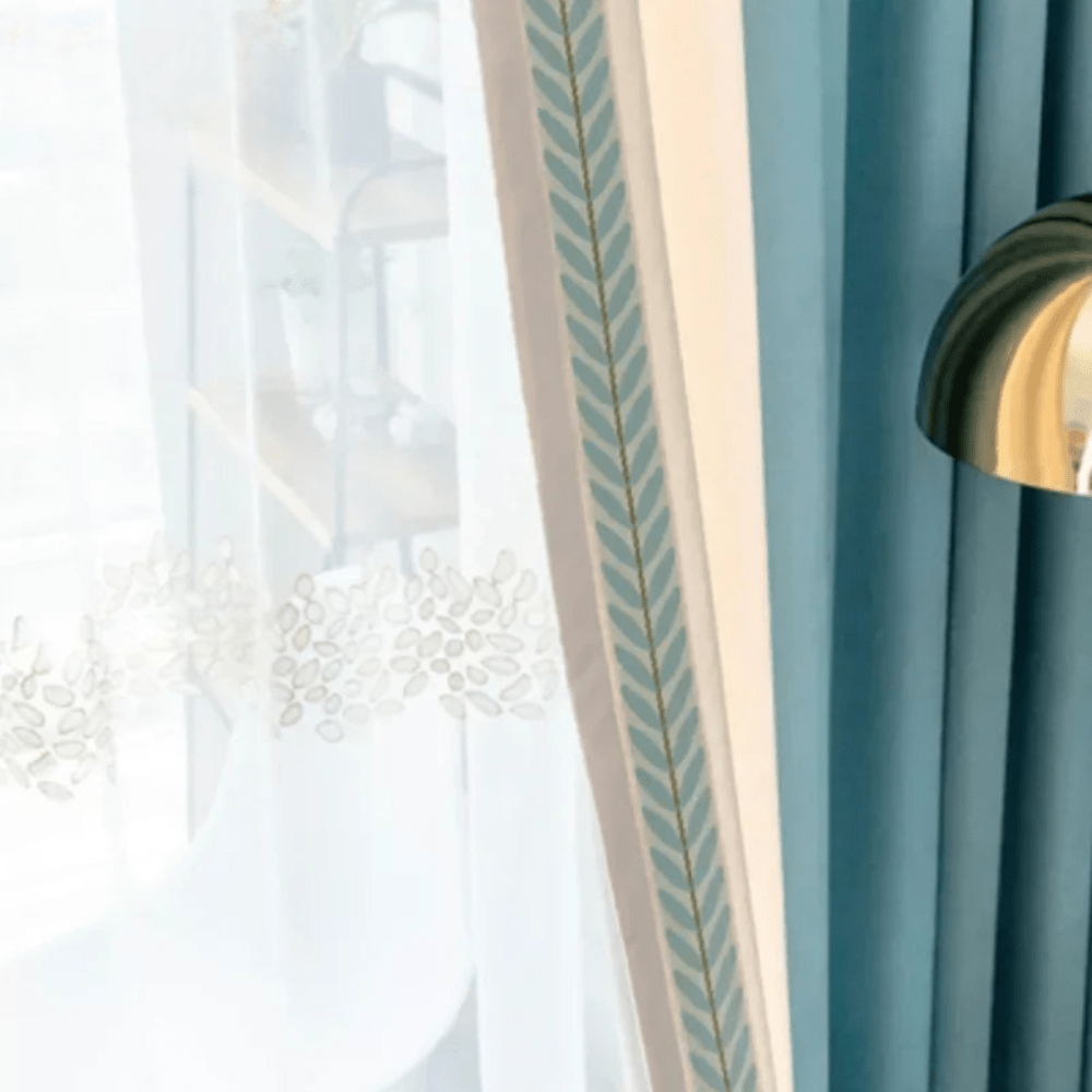 Rideau salon bleu occultant original