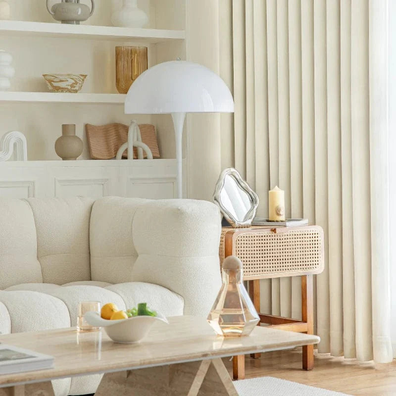 Rideau salon crème occultant moderne