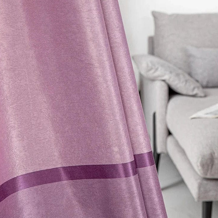 Rideau salon rose moderne