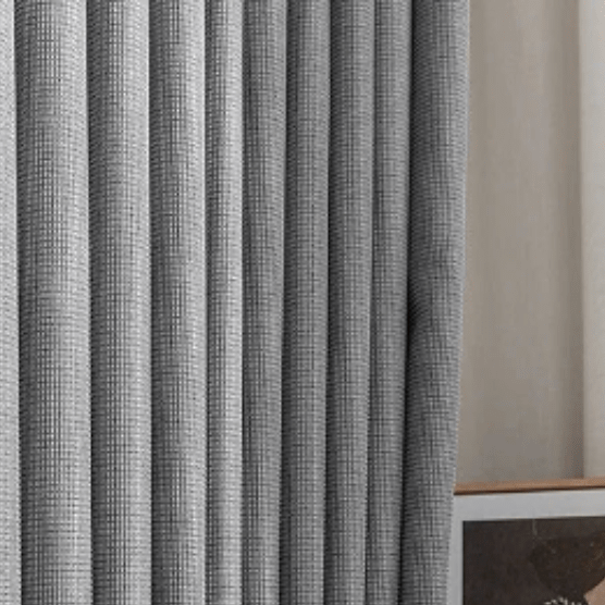 Rideau thermique gris clair double couche