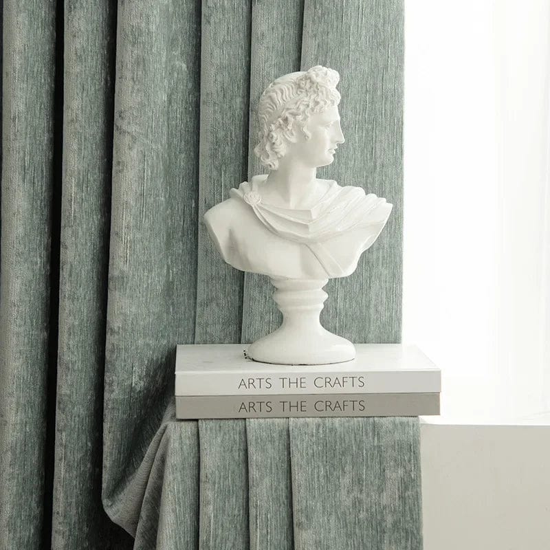 Rideau velours vert chic et chaud