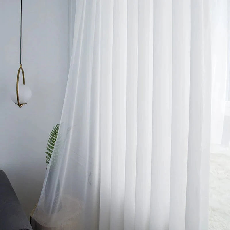 Voilage blanc classique