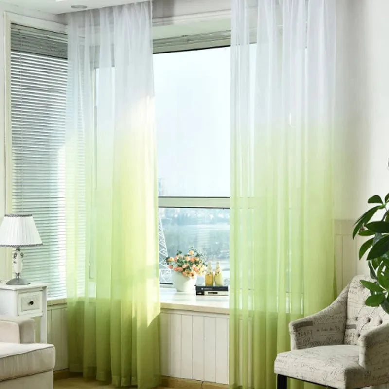 Voilage dégradé vert