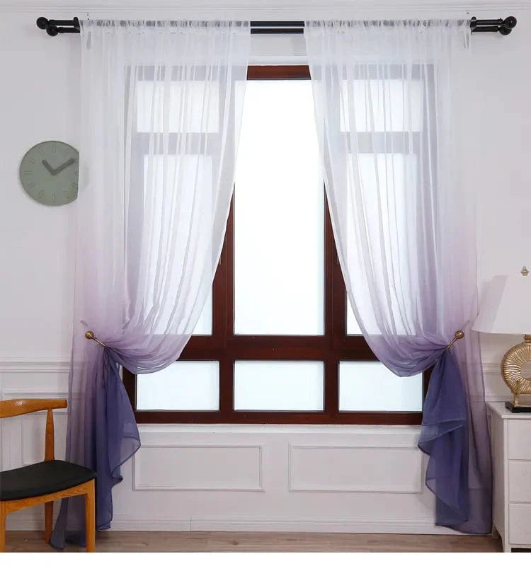 Voilage dégradé violet