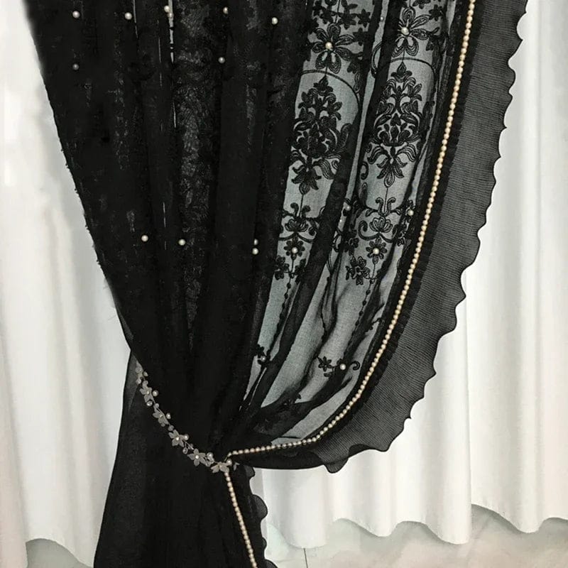 Voilage noir élégant
