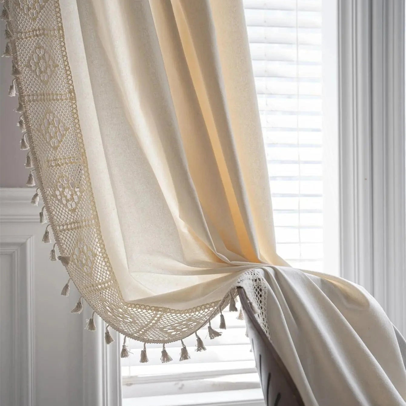 Rideau bohème harmonieux