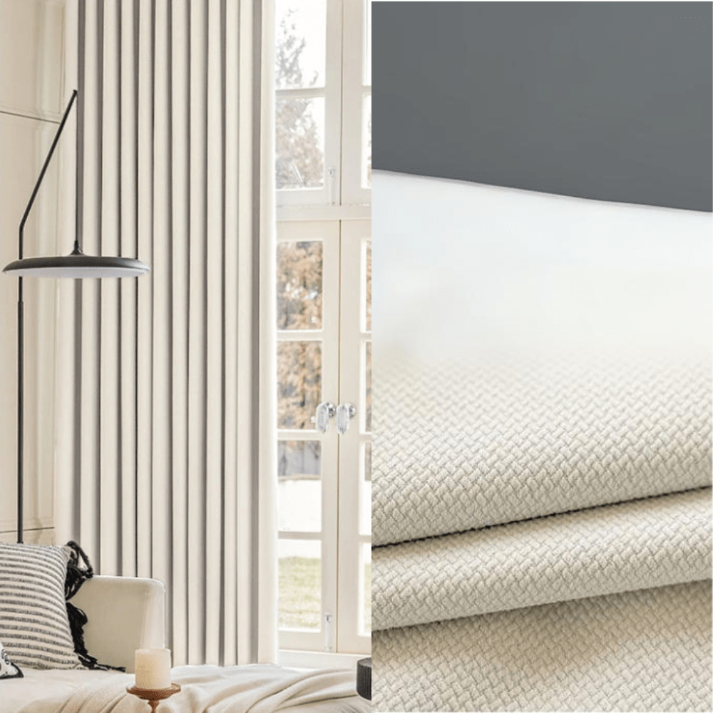 Rideau chambre beige luxe serein