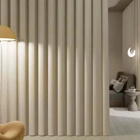 Rideau chambre crème en lin