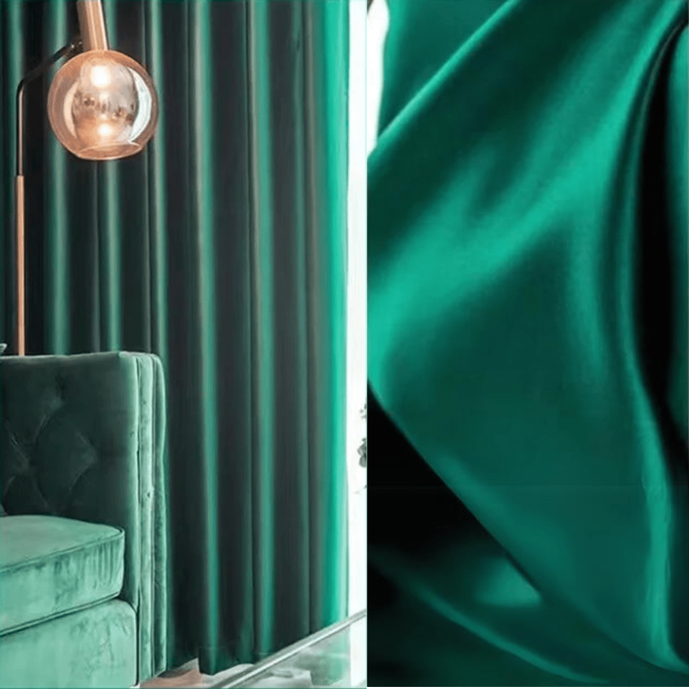 Rideau chambre émeraude sommeil serein