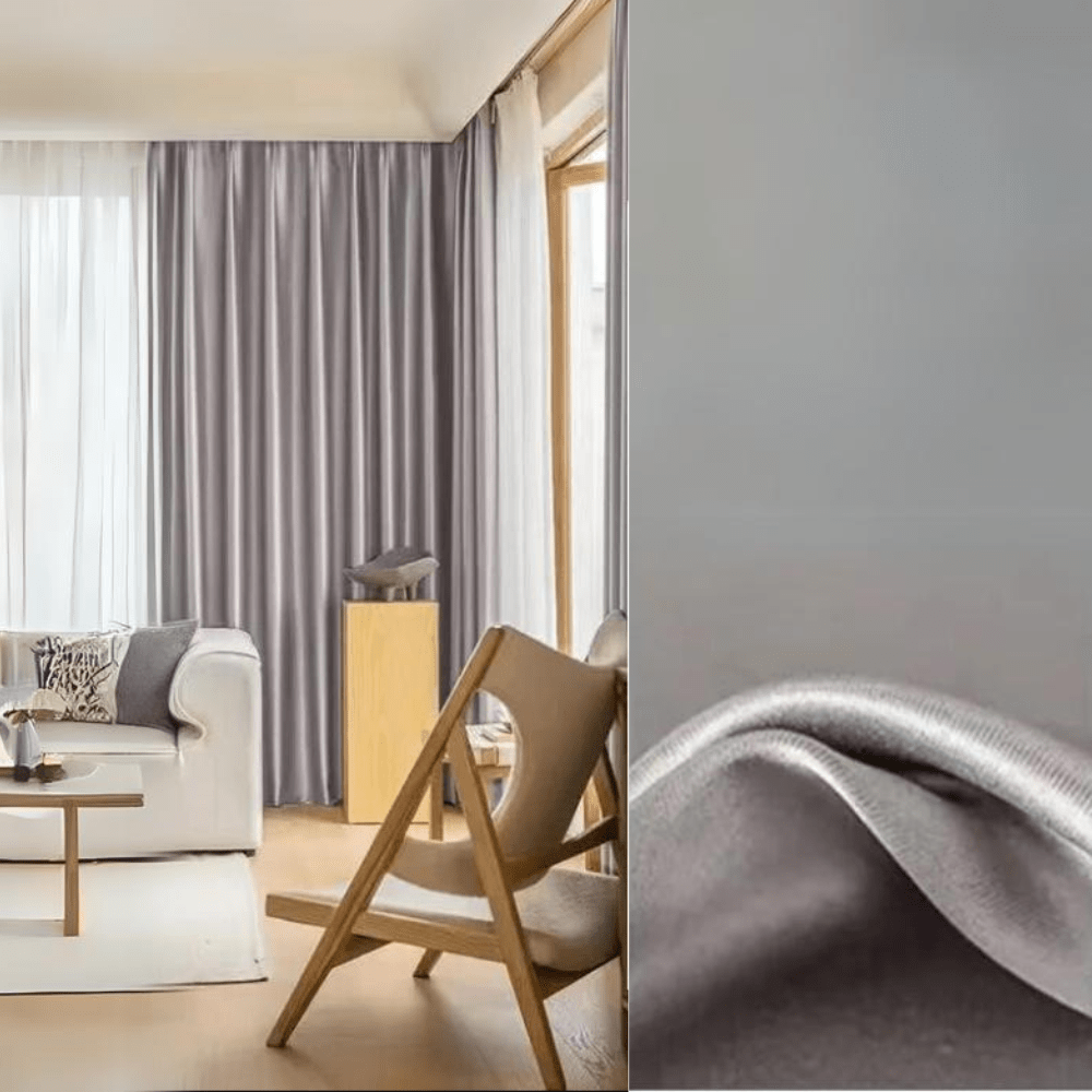 Rideau chambre gris sommeil serein