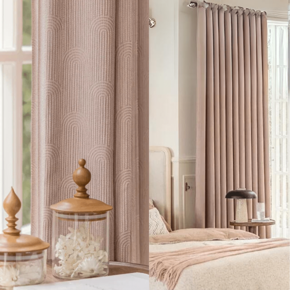 Rideau chambre rose voile de nuit