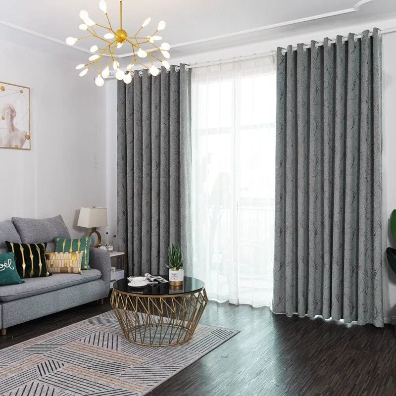 Rideau salon gris velours vintage et occultant