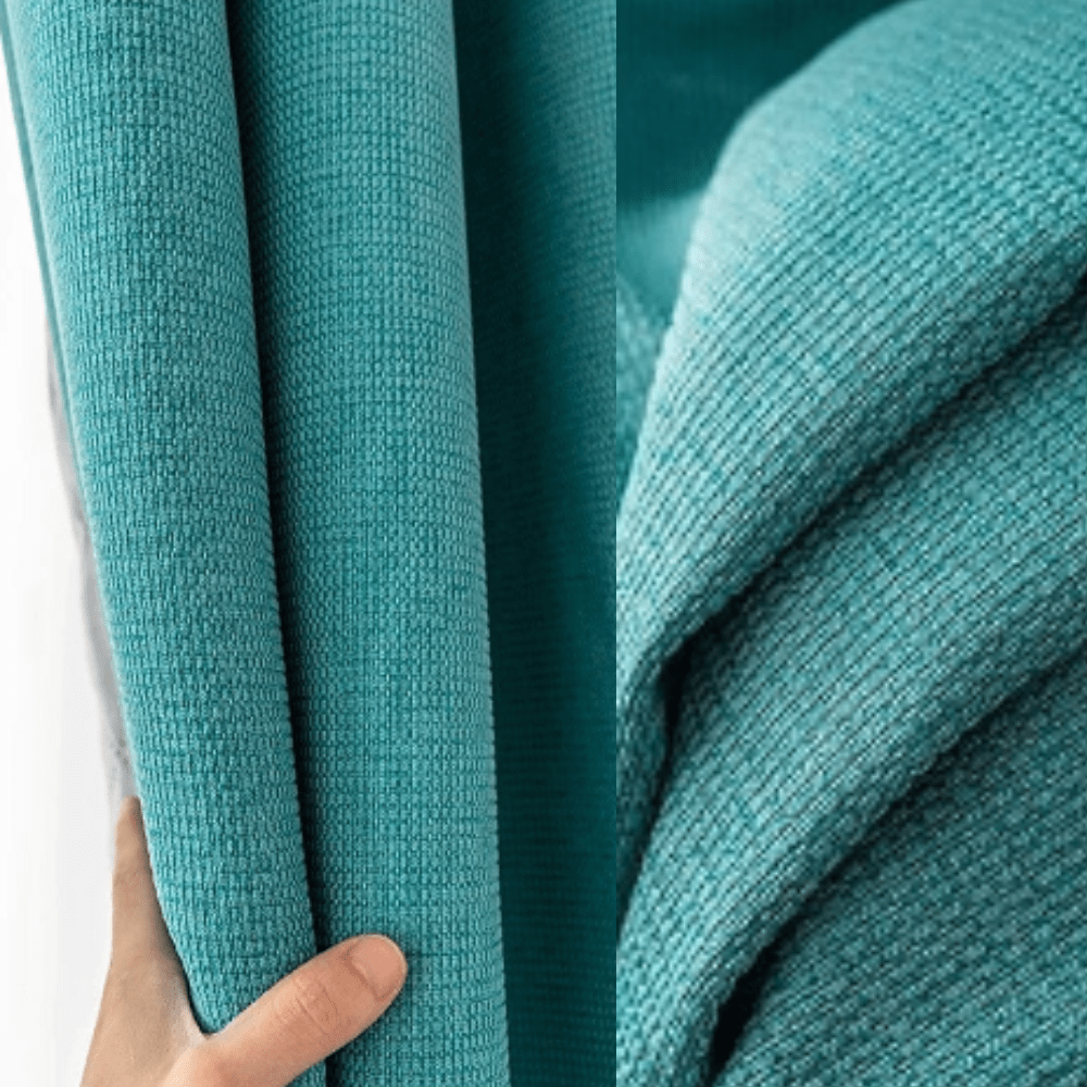 Rideau thermique bleu double couche