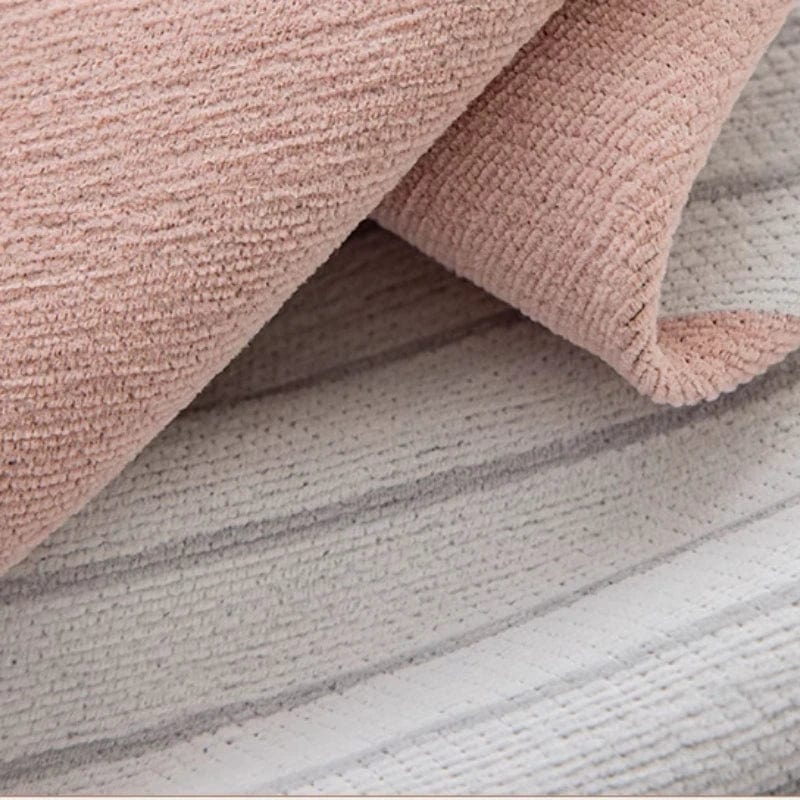 Rideau thermique combiné rose gris et blanc